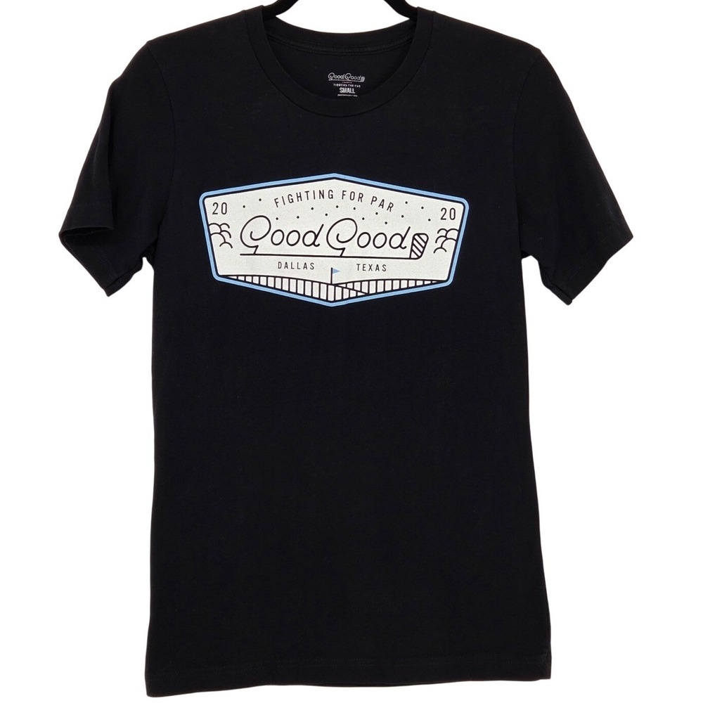 Good Good Golf Men's Small Fighting For Par Dallas TX Black T-Shirt Short Sleeve